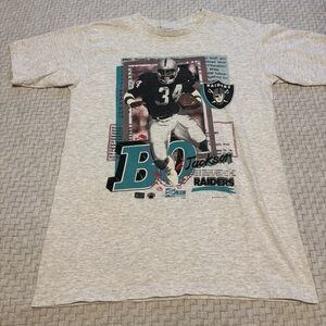 Vintage Bo Jackson Salem Sportswear Oakland Raiders NFL Football T-Shirt Large